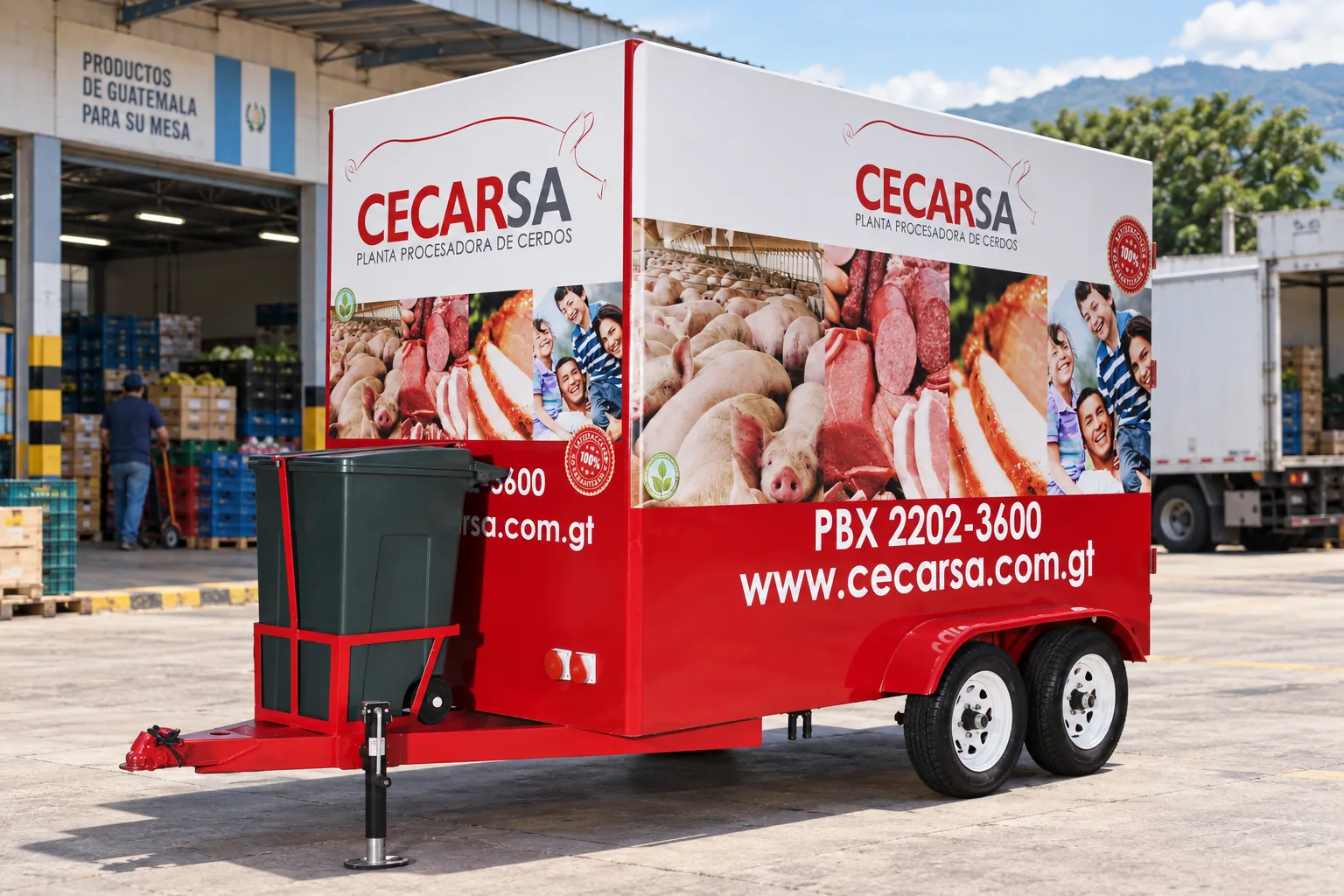 Tienda móvil de alimentos refrigerados