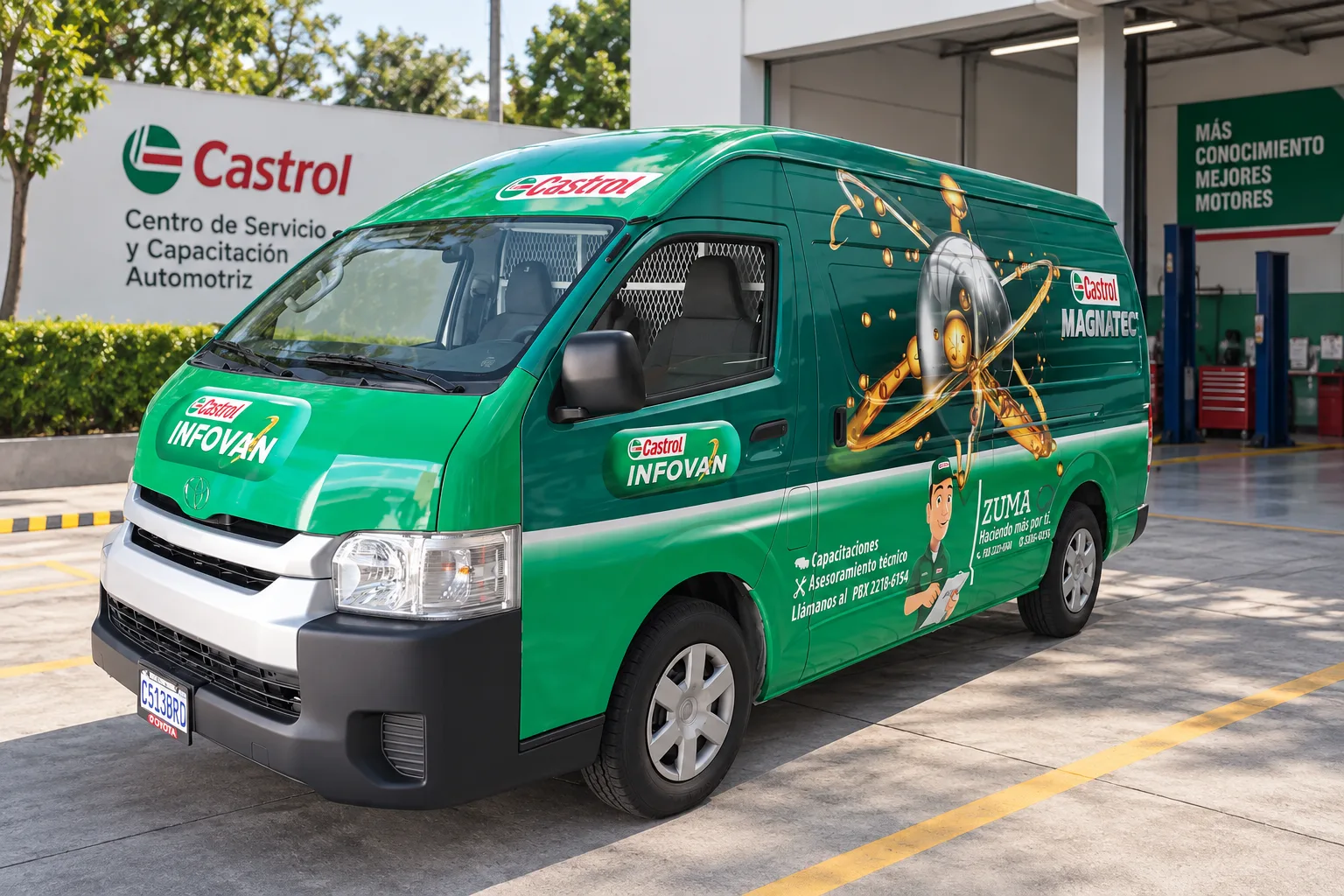 Unidad móvil de capacitación de repuestos y lubricantes